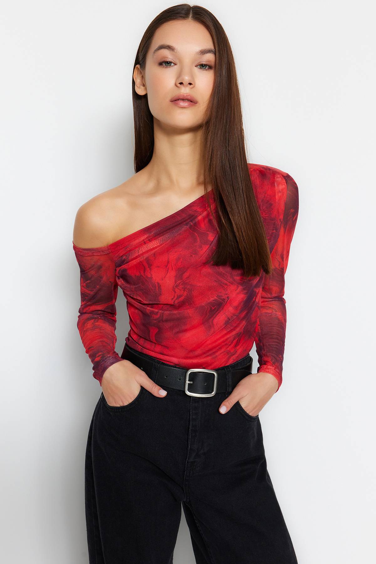 美品♪ ENFOLD 24ss ASYMMETRY-COLLAR BLOUSE ENFOLD ASYMMETRY-COLLAR BLOUSE